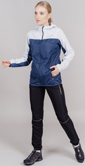 Беговой ветро и водозащитный костюм Nordski Rain Grey/Navy женский