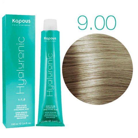 Kapous HY Hyaluronic Acid 9.00 (Очень светлый блондин интенсивный) - Крем-краска для волос с гиалуроновой кислотой