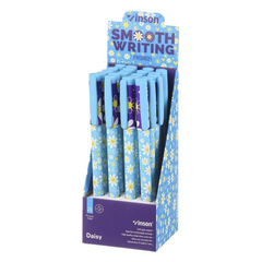 Ручка шариковая, масляная, Vinson, синие чернила, серия "Daisy", 20 шт