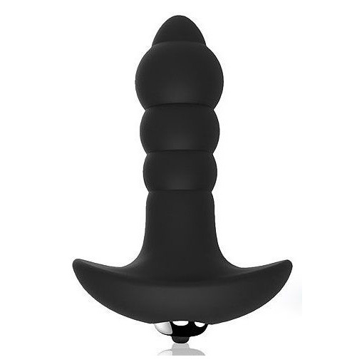 Черный спиралевидный анальный вибромассажер 9,9см Bior Toys Sex Expert SEM-55177
