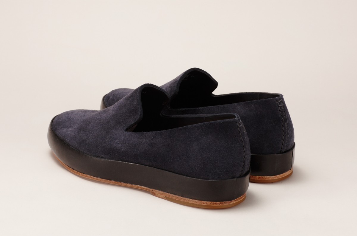 Feit Hand Sewn Slipper Men Suede Marine