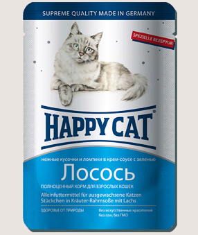 Влажные корма Пауч для кошек Happy Cat лосось ломтики в соусе 9k_-8.jpg