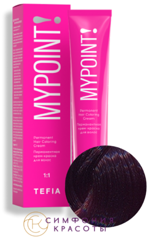 Перманентная крем-краска для волос Mypoint 6.7 Темный блондин фиолетовый Tefia, 60 мл