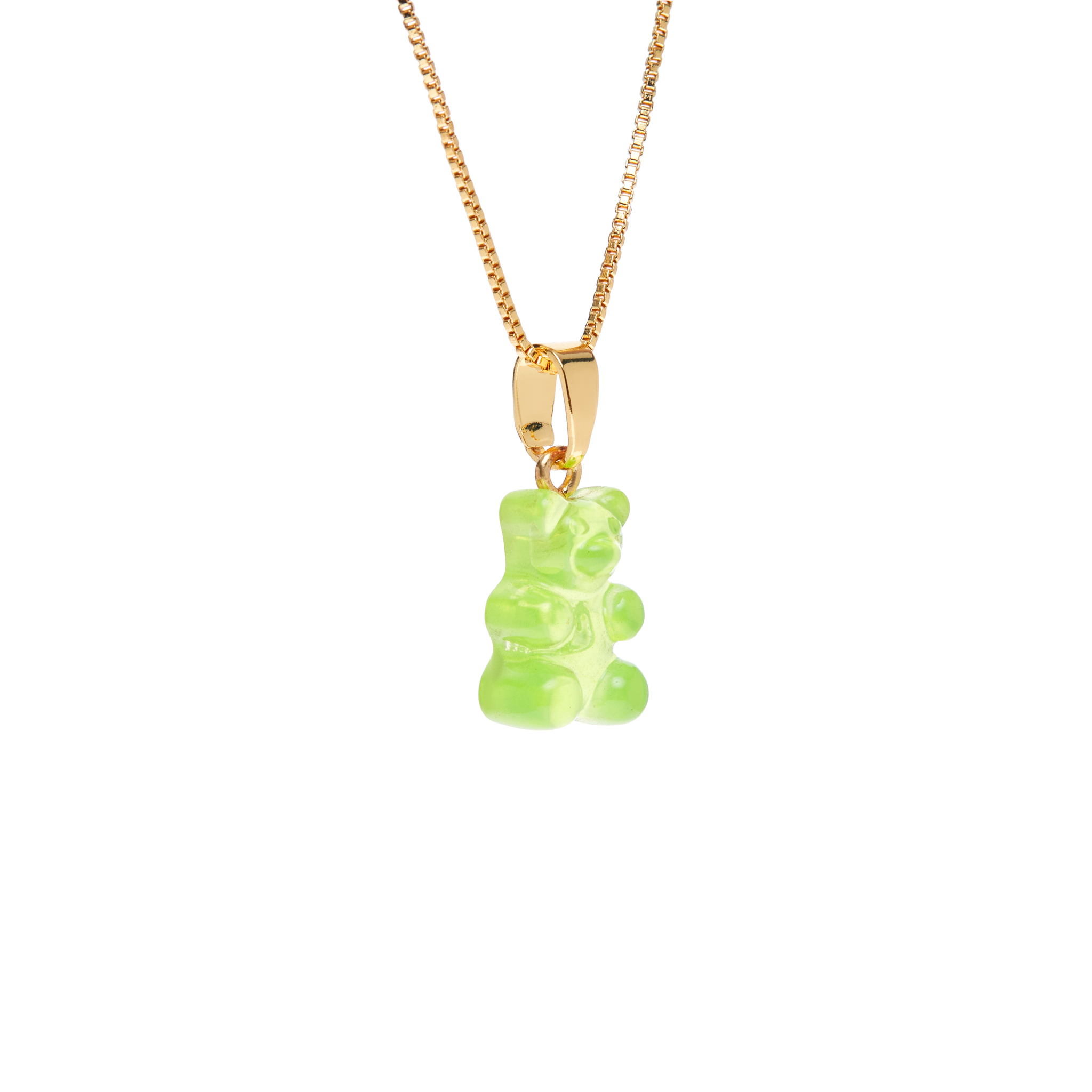 Колье Classic Nostalgia Bear Box Chain Necklace – Lime