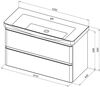 Aquanet 330469 Тумба Эмбер 105 2 ящ. цв.белый матовый (330469)