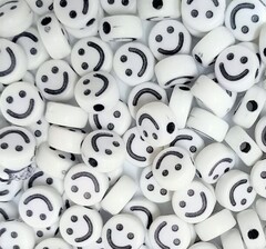 Бусины смайлики, р. 10х4 мм, 50 гр