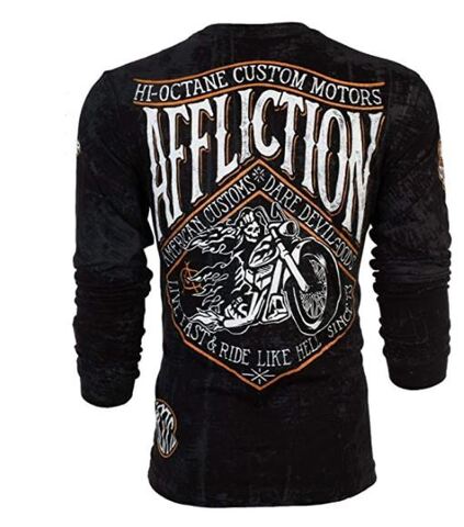 Affliction | Футболка лонгслив мужская Sidecar A19863 спина