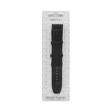 Универсальный кожаный ремешок для умных часов шириной 22 мм Samsung, Honor, Huawei, Xiaomi (Черный)