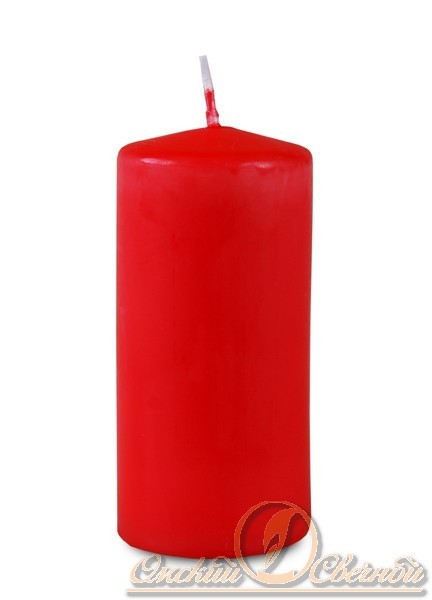 Свеча пеньковая красная, 50*115 мм, 1 шт.