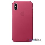 Leather Case iPhone X/XS Pink Fuchsia (Розовый)