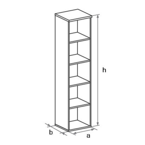 Стеллаж узкий 5-го уровня БОСТОН