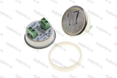 Кнопка (кнопочный модуль) BBP-R331-CMPLT-S-W "17 этаж", круглая, статическая белая подсветка, Брайль.