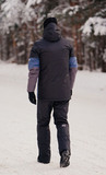 Удлиненный прогулочный зимний костюм Nordski Casual Black/Denim Premium мужской с лямками