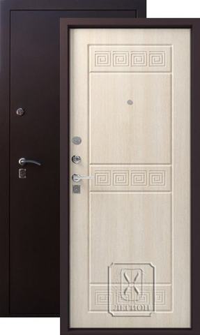 Входная металлическая дверь L-6 (шёлк бордо+дуб седой)  Легион из стали 1,5 мм с 2 замками