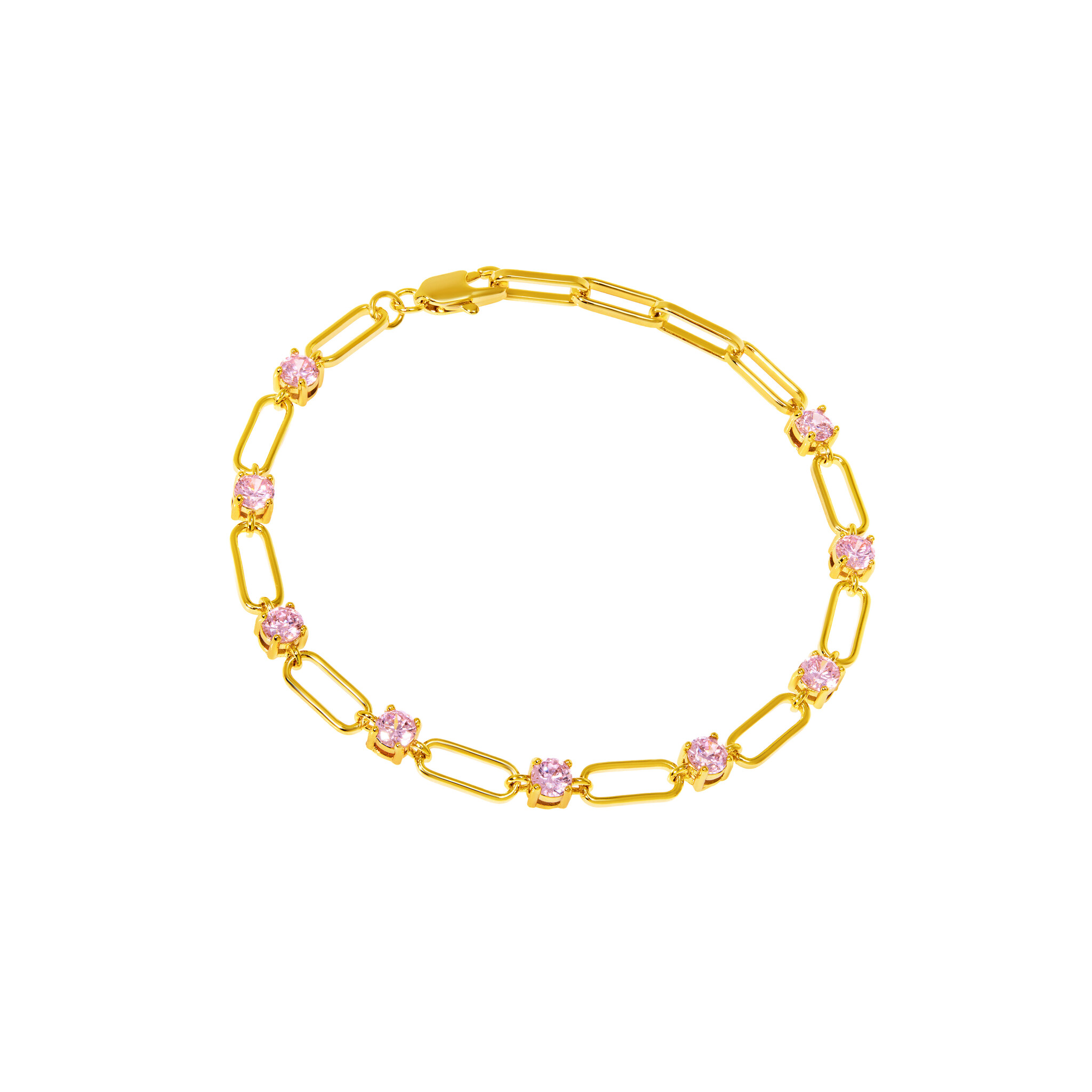 

Браслет Amazing Gold Circle Bracelet - Pink