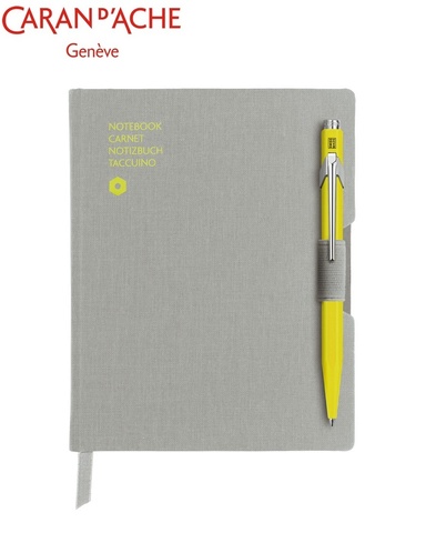 Записная книжка Caran d'Ache Office A6 Grey/Yellow (8491.451)