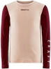 Тёплый Комплект термобелья Craft Core Warm Baselayer розово-бордовый детский