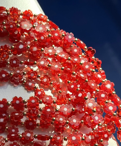 Чокер Flower Power Red