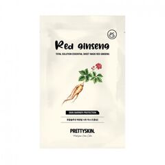 Тканевая маска с экстрактом красного женьшеня PRETTYSKIN Total Solution Essential Sheet Mask Red Gin