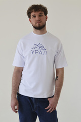 Футболка "Урал.Пастернак.Вышивка" белая