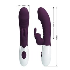 Фиолетовый вибратор-кролик Naughty Bunny - 19,8 см. - 