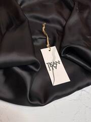 Однотонная подкладочная вискоза (100%вискоза, Серый уголь, 138, 80 гр/м2)