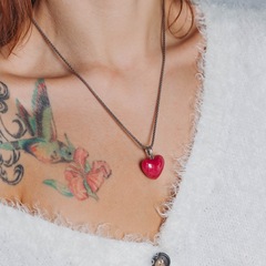 Подвеска Сердце украшение из родонита.