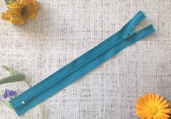 Молния брючная спираль, автомат, L 19 см, Т3, н/р, бирюза