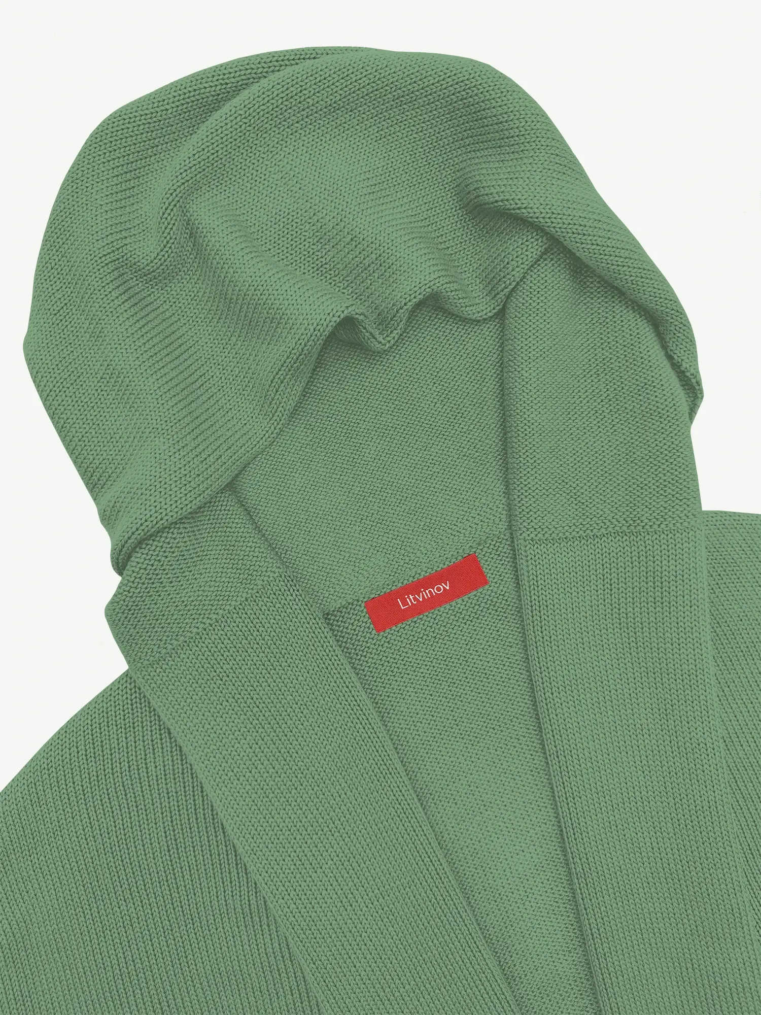 Кардиган с капюшоном из мягкой шерсти