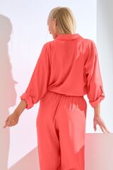 Пижамный топ с длинным рукавом LISCA PARIS 084389 | Красный мак