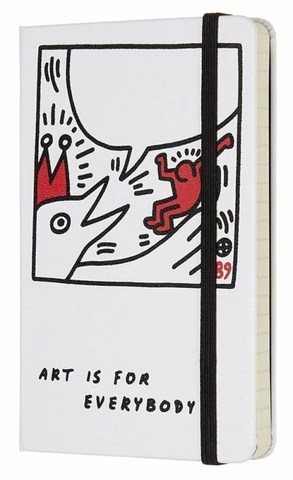 Блокнот Moleskine Keith Haring LE, цвет белый, в линейку