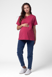 Футболка для беременных 18116 вишня