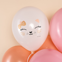 К512 12''/30 см, Кошечка с бантом, Ассорти, пастель, 1 ст, 25 шт.