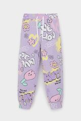 брюки  для девочки  КР 400792-1/пастельно-лиловый,позитив к541