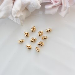 Бусина разделитель (спейсер) фриформ, 7*5 мм, позолота, 10 штук. Р070