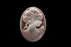 Силиконовый молд камея Девушка № 12