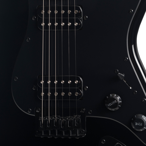 ROCKDALE Stars Plus HT HH Black электрогитара, стратокастер, H-H, фиксированный бридж, цвет черный, глянцевое покрытие