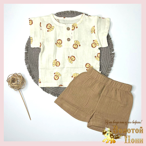 Костюм муслин детский (68-92) 260408-RT2007