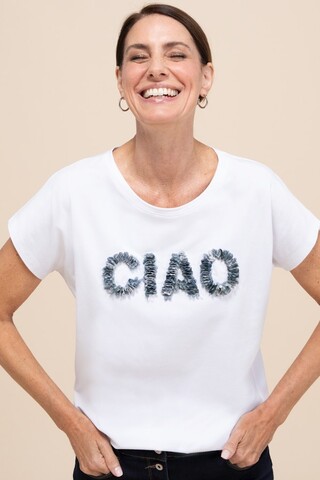 Bianca Футболка хлопковая с объемным Ciao