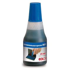 Краска штемпельная Colop 801 синяя на водно-глицериновой основе 25 г