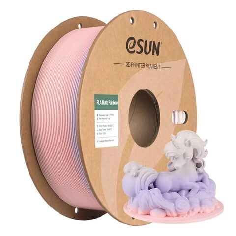 Пластик для 3D-печати eSUN PLA-Matte Rainbow, 1,75 мм, 1 кг, жёлтый/розовый/фиолетовый, PLA-MTRB175S-YPZ1P1
