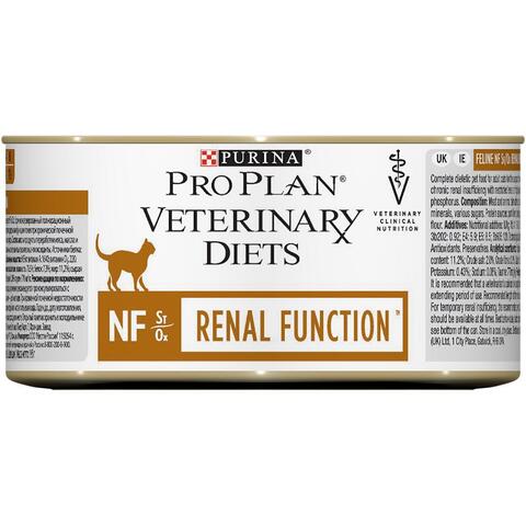 Purina Veterinary Diets NF St/Ox консервы для кошек при заболевании почек (индейка) 195 г