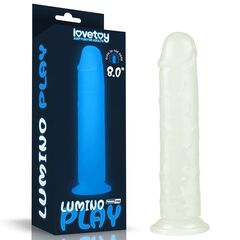 Прозрачный, светящийся в темноте фаллоимитатор Lumino Play Dildo - 21 см. - 