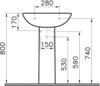 Vitra 6895B099-1778 Раковина Norm Fit, 60 см