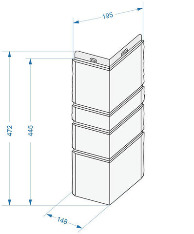 Угол наружный Замок 445 х 195 мм Льняной