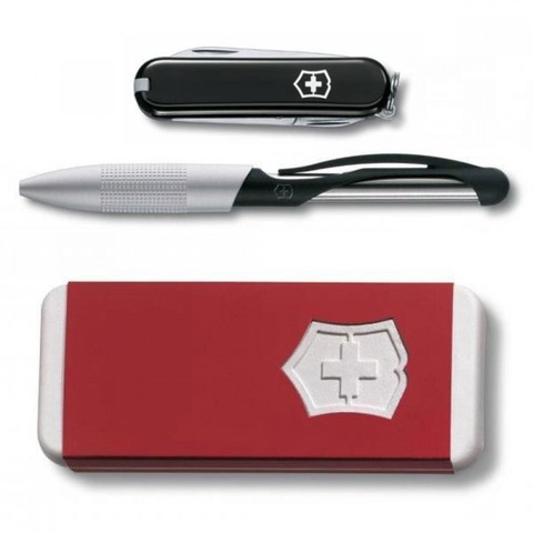 Набор подарочный Victorinox 4.4343.2 (Нож-брелок Victorinox Classic 0.6223.3 + Ручка шариковая Cabrio Pen) - Wenger-Victorinox.Ru