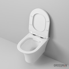 Унитаз подвесной Grossman GR-4444S (с тонким сиденьем)