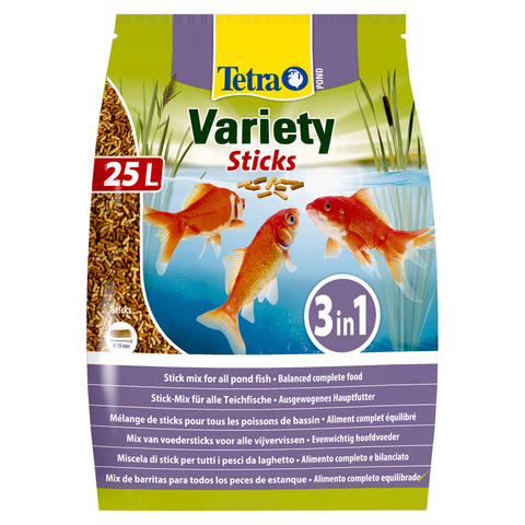 Tetra Pond Variety Sticks корм для прудовых рыб (3 вида палочек) (25 л)