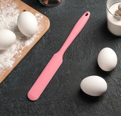 Лопатка-палетка силиконовая 24,5 см, цвет МИКС