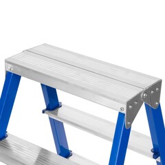 63-0-123 Стремянка стальная комбинированная, двухсторонняя, 3 ступени (РемоКолор)